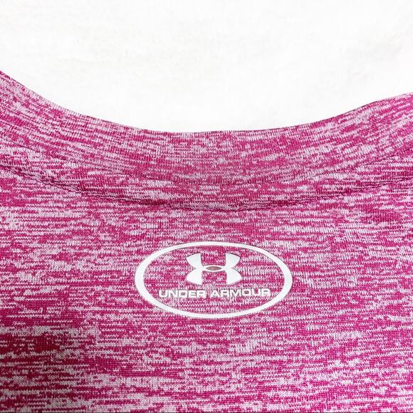 UNDER ARMOUR Red Heatgear Short Sleeved V-neck Tee size Small - Picture 7 of 8